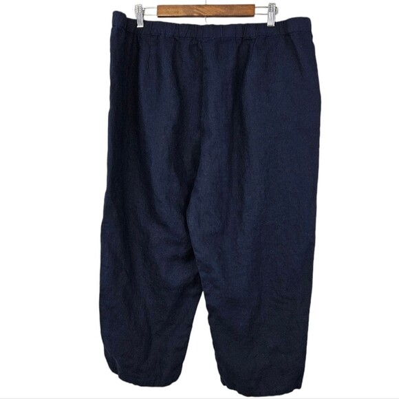 J Jill Love Linen Navy Blue Pull On Pants size extra large xl - Picture 2 of 4